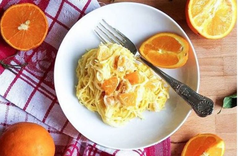 spaghetti allarancia e cipolla