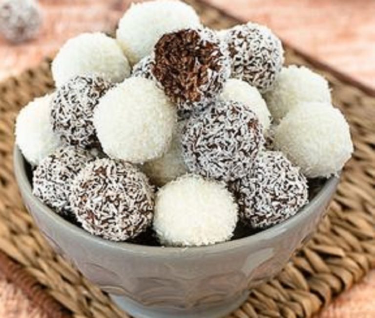 palline di ricotta al cocco e cacao