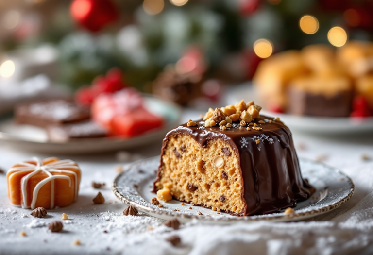 Torrone al cioccolato con aumento dei prezzi natalizi