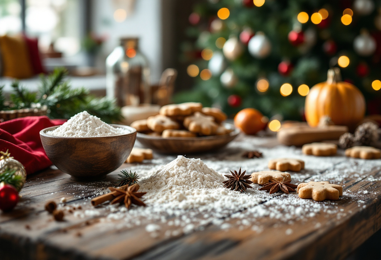 Biscotti di Natale decorati con glassa colorata