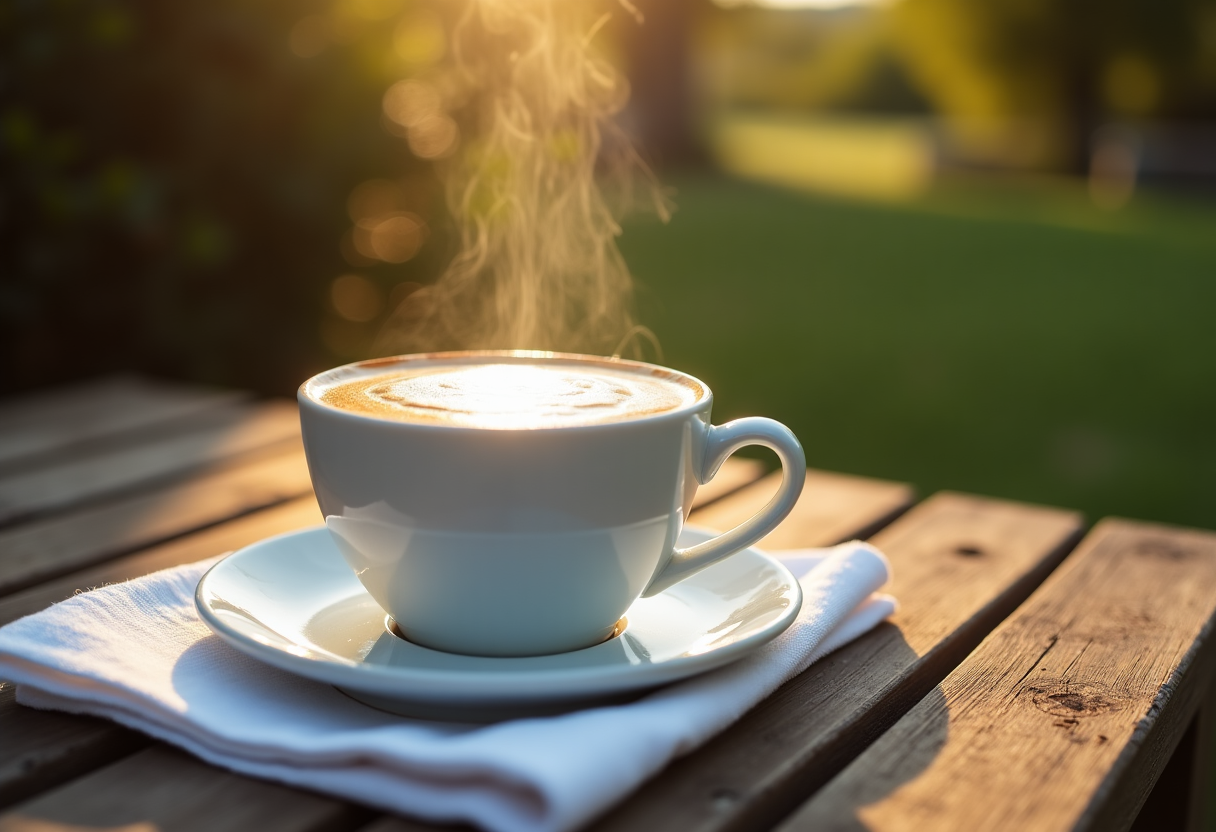 Cappuccino Nescafé con messaggio di pausa