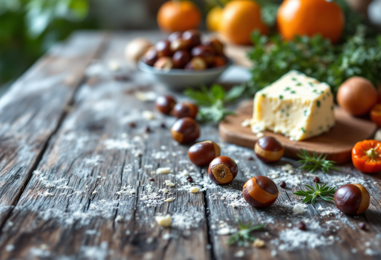 Fetta di cecina toscana su un piatto rustico