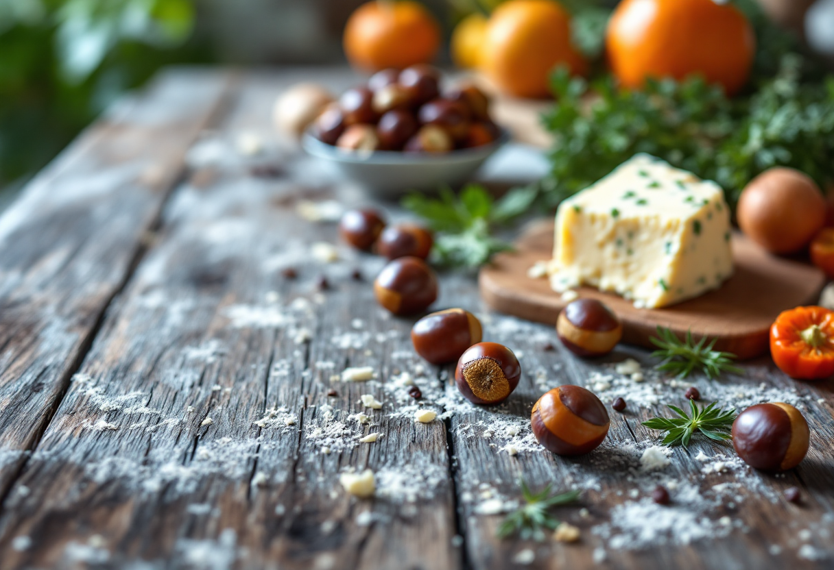 Fetta di cecina toscana su un piatto rustico