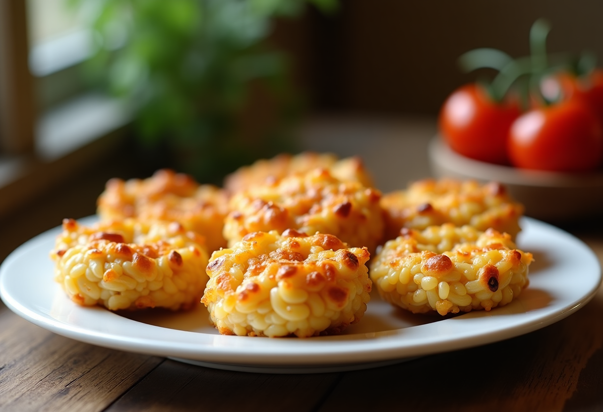 Deliziose crocchette di risotto avanzato pronte da gustare