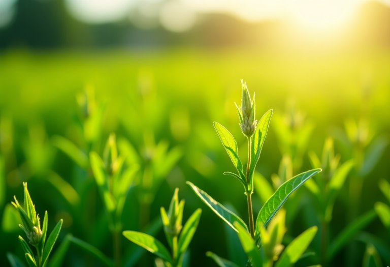 Varietà di erbe aromatiche dimenticate su un tavolo