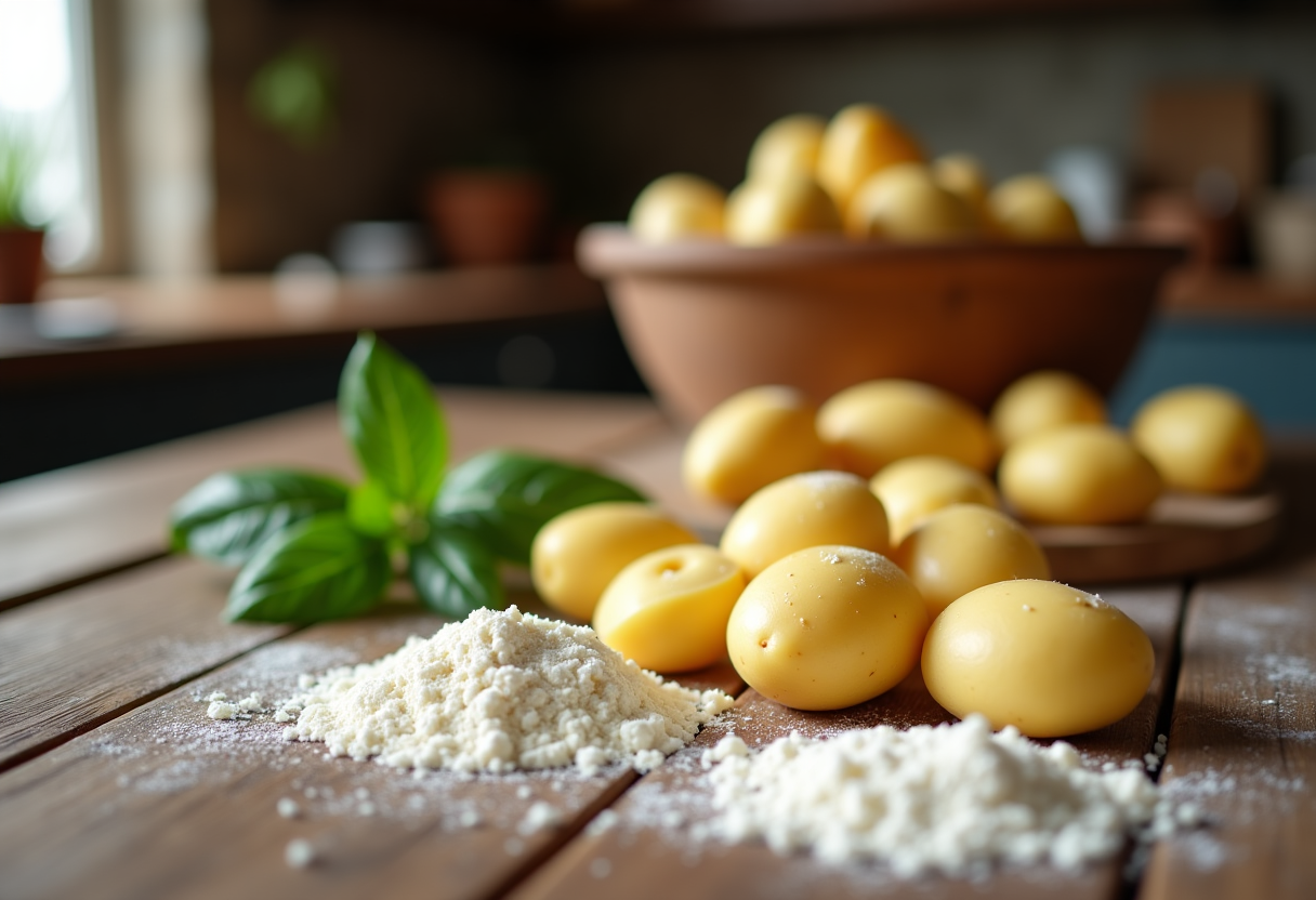 Piatto di gnocchi tradizionali con sugo fresco