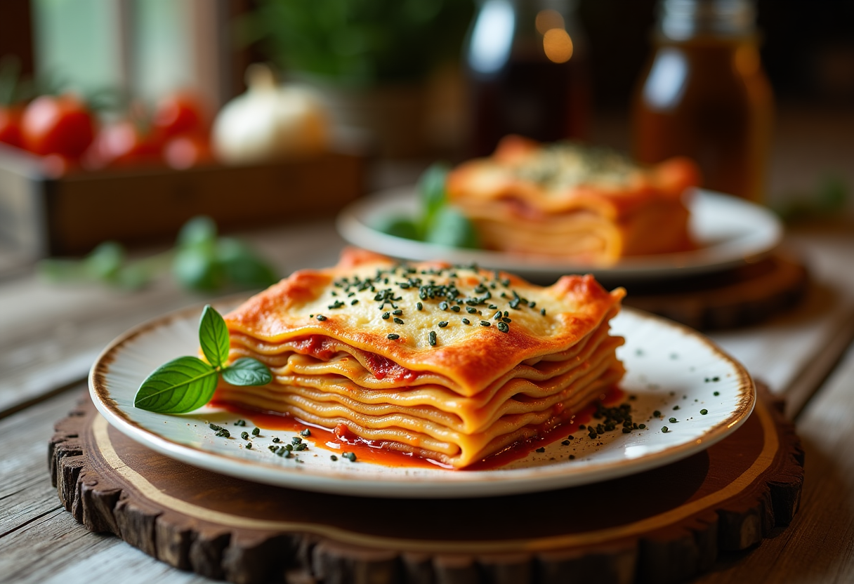 Lasagna friulana con semi di papavero e gorgonzola