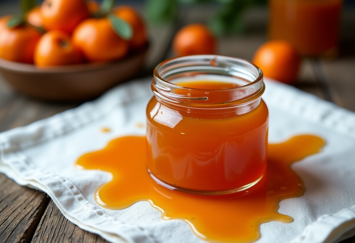 Preparazione della marmellata di mandarini fresca