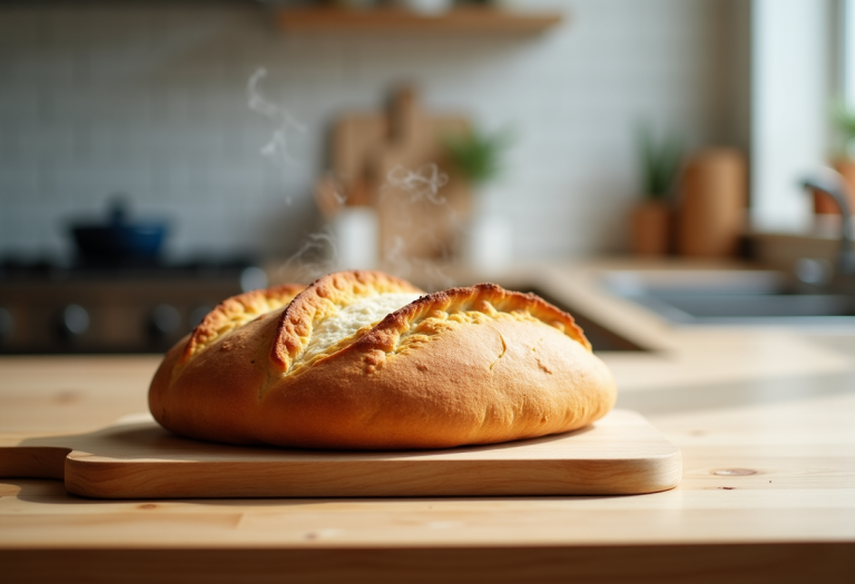 Pane croccante preparato in friggitrice ad aria