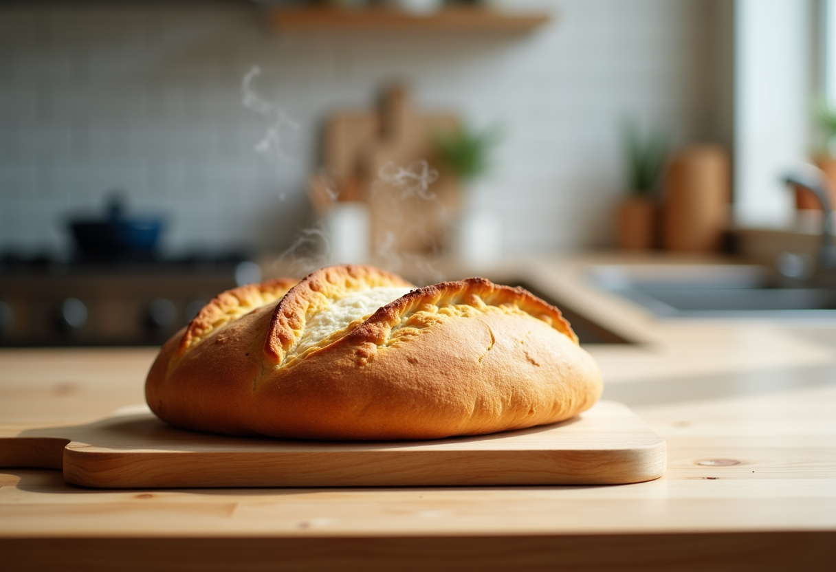 Pane croccante preparato in friggitrice ad aria