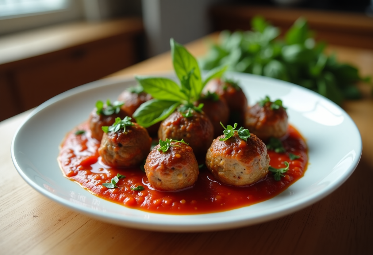 Deliziose polpette di carne e spinaci cotte al forno