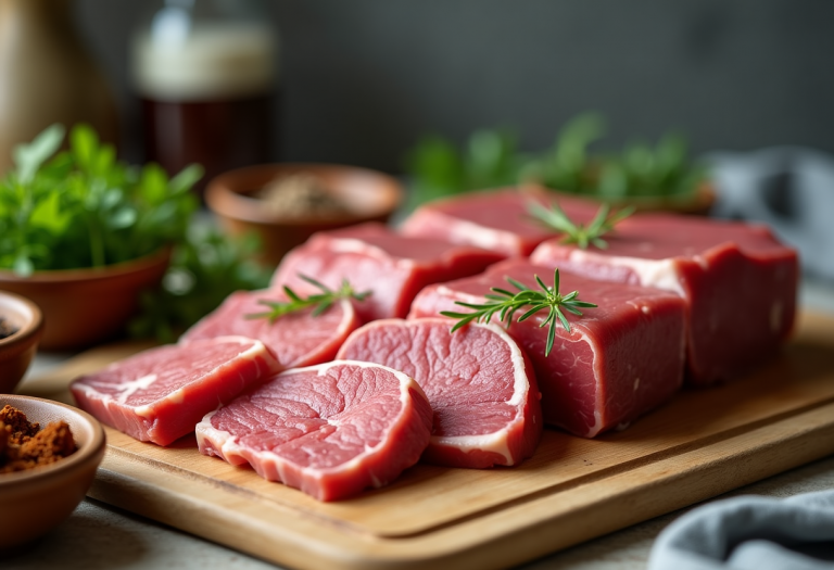 Preparazione della battuta di carne fresca e gustosa