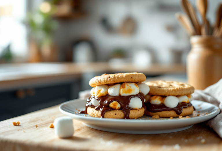 Deliziosi smores preparati in friggitrice ad aria