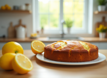 Torta al limone fresca e soffice pronta da servire