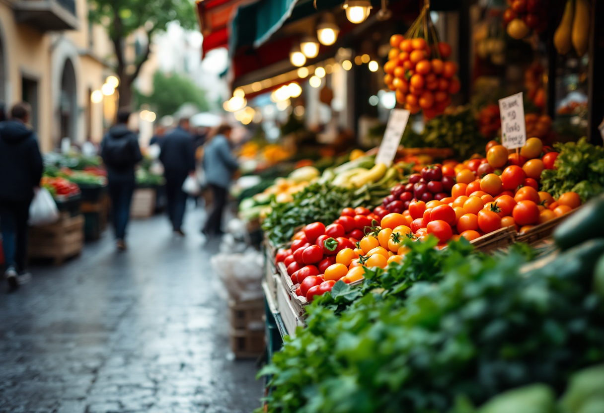 Grafico sull'aumento dei prezzi alimentari in Italia