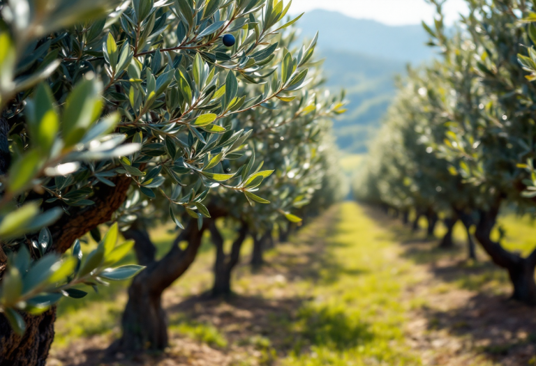 Grafico che mostra l'aumento dei prezzi dell'olio extravergine di oliva