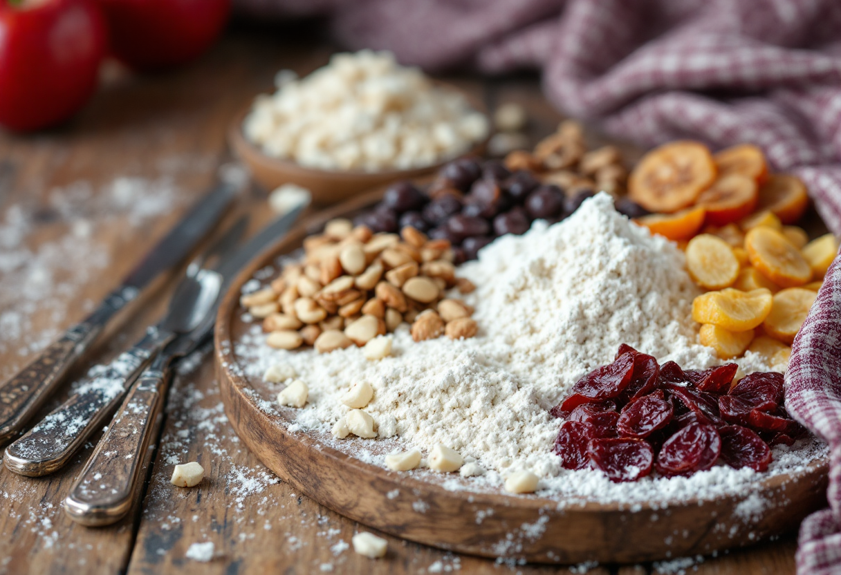 Biscotti alla frutta secca su un piatto decorativo