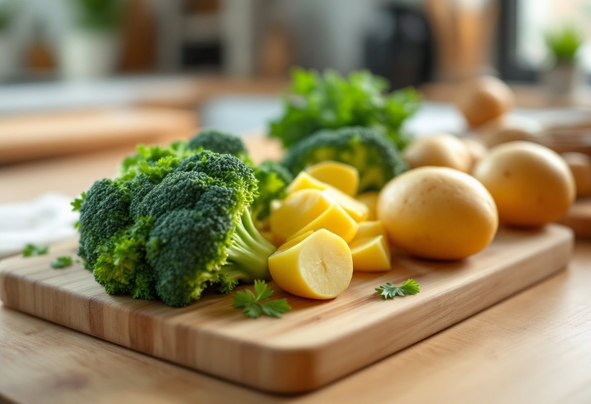 Contorno di broccoletti e patate autunnali