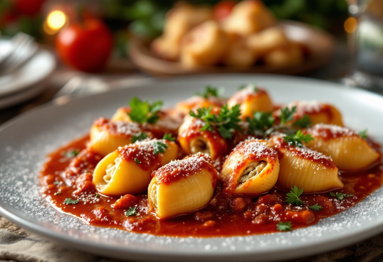 Conchiglioni ripieni con ricotta e spinaci