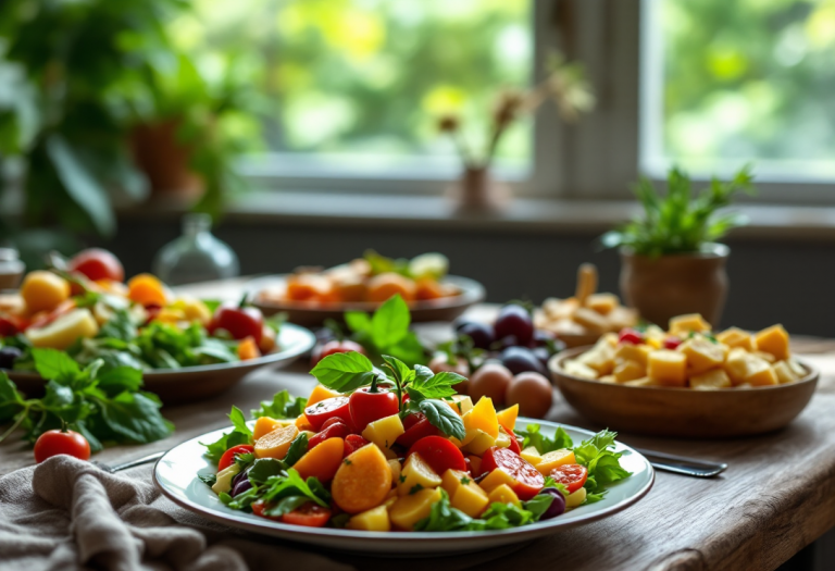 Piatto leggero post-festività con verdure fresche