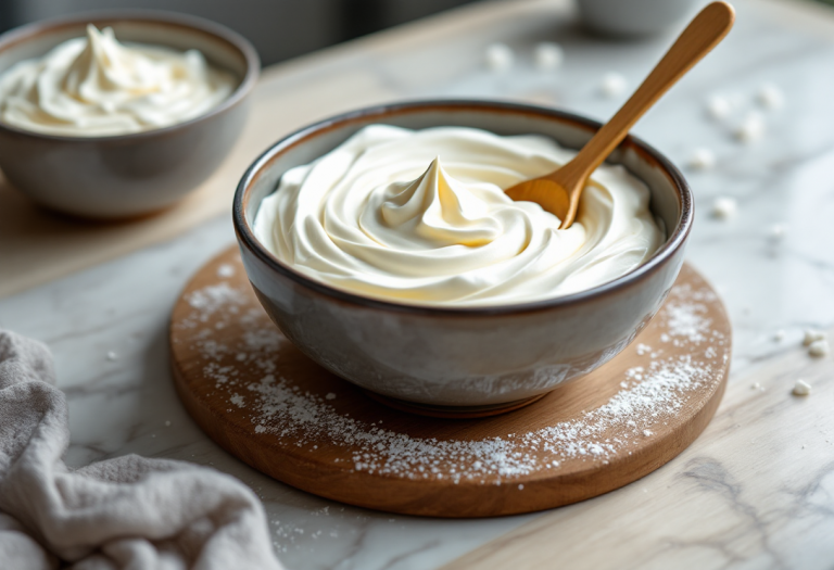 Crema mousseline pronta per essere utilizzata in dolci