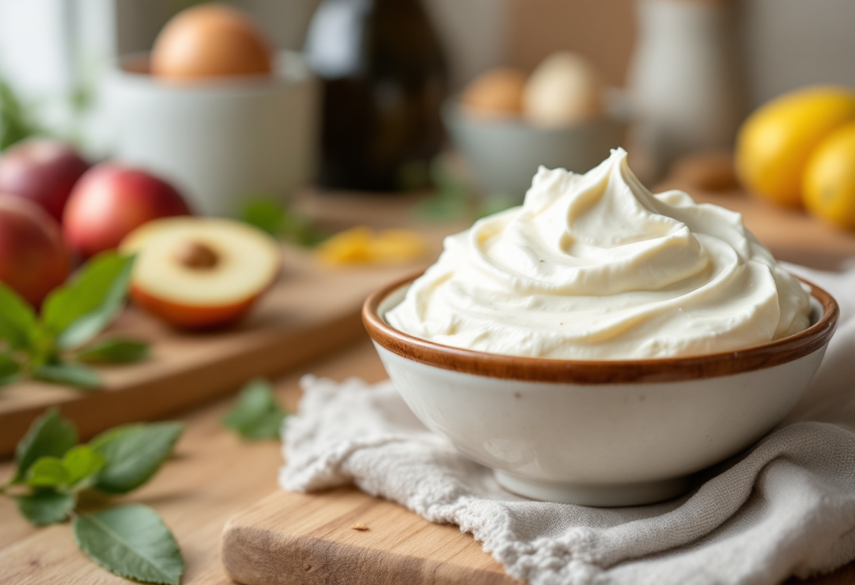 Deliziosa crema al mascarpone decorata per le feste