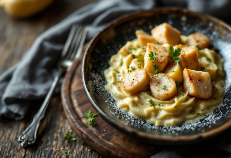 Antipasto raffinato crema di topinambur e baccalà