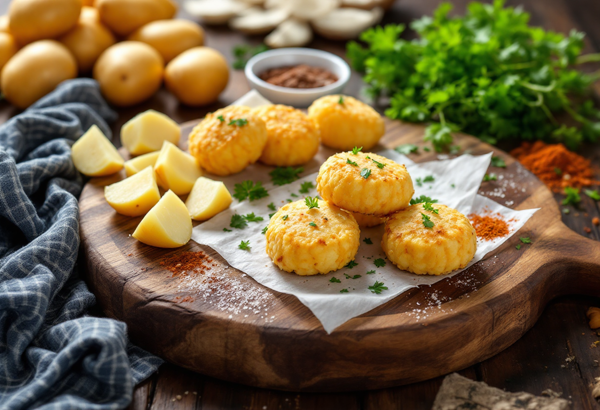 Deliziose crocchette di patate e baccalà dorate