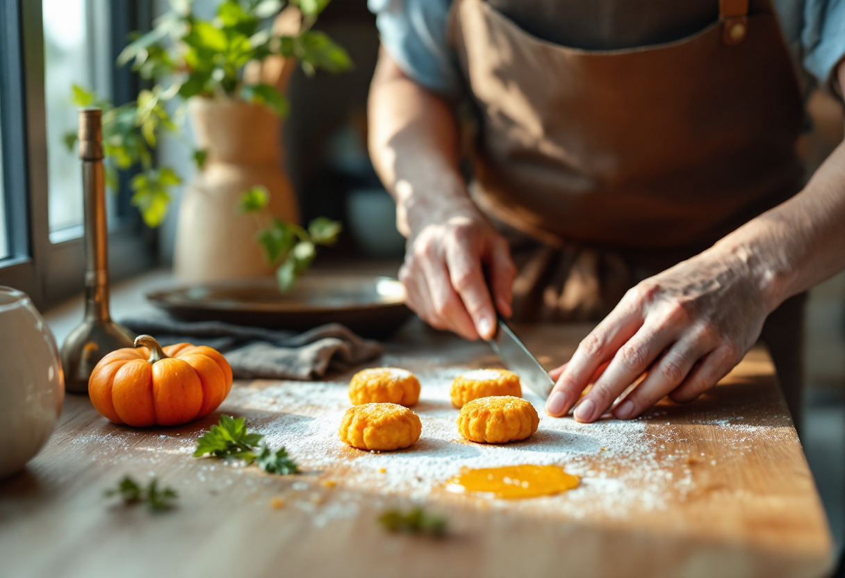 Deliziose crocchette di zucca e scamorza dorate