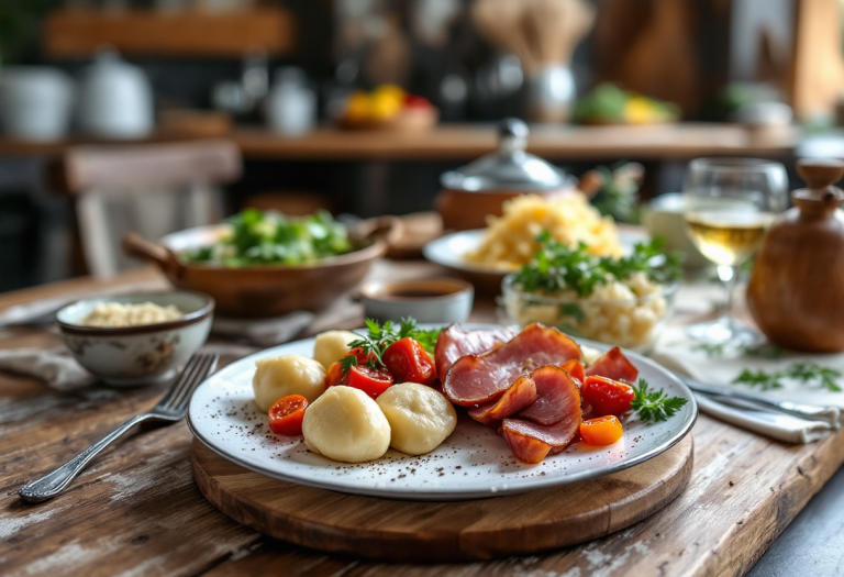 Stefano Cavada mentre cucina piatti tradizionali e innovativi