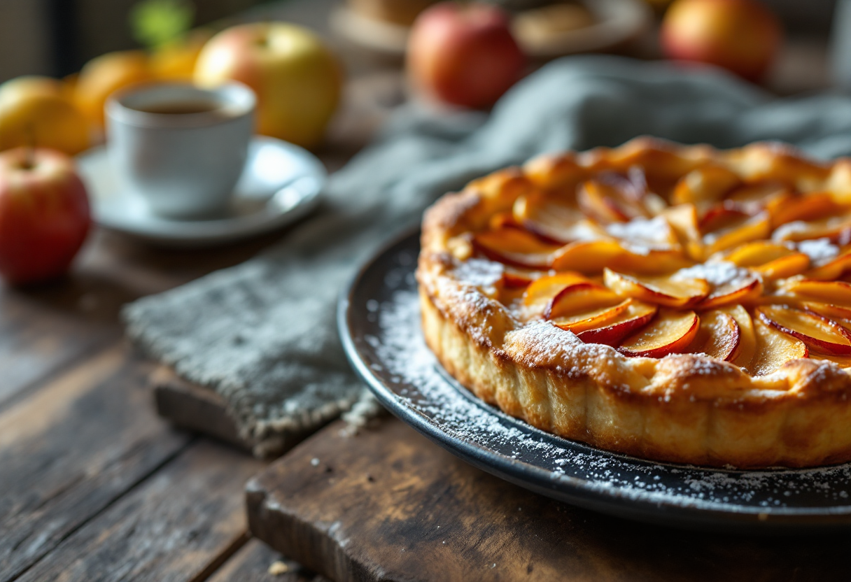 Delizioso dolce alle mele per una colazione sana