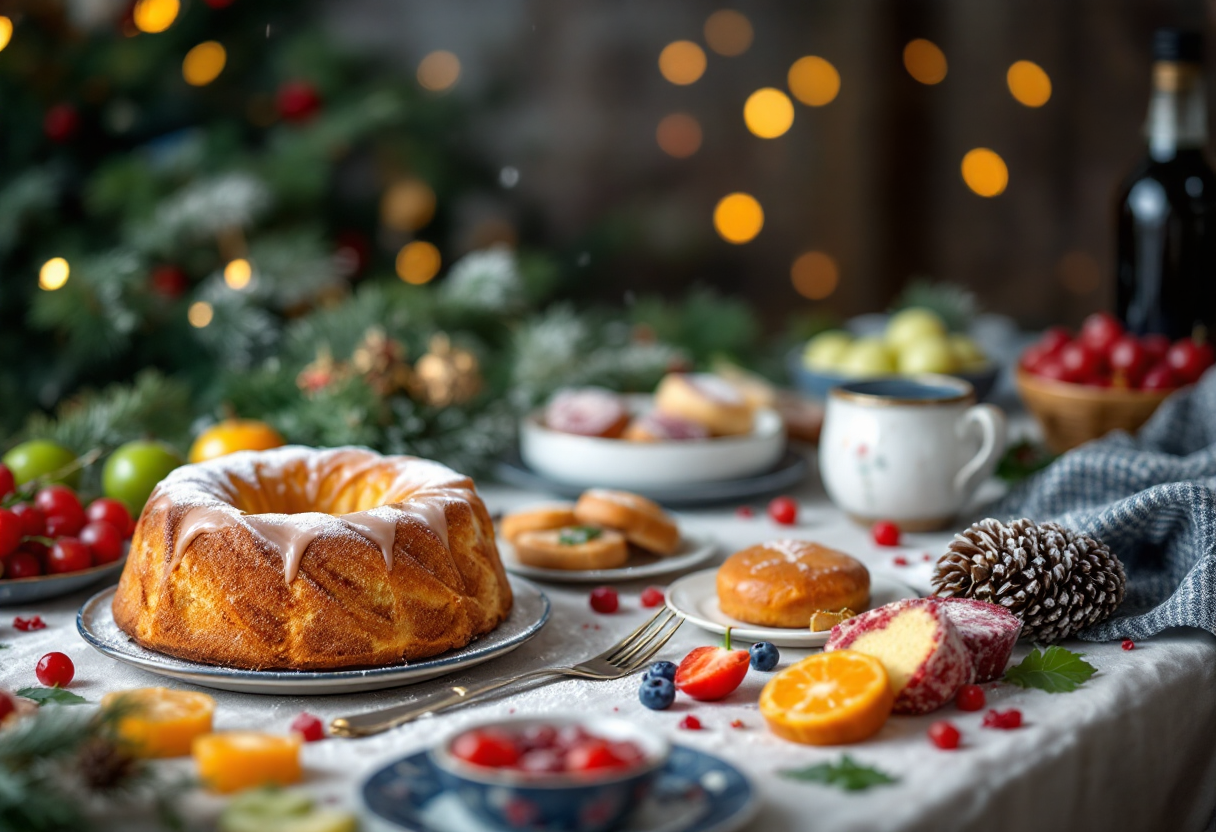 Varietà di dolci natalizi tipici italiani