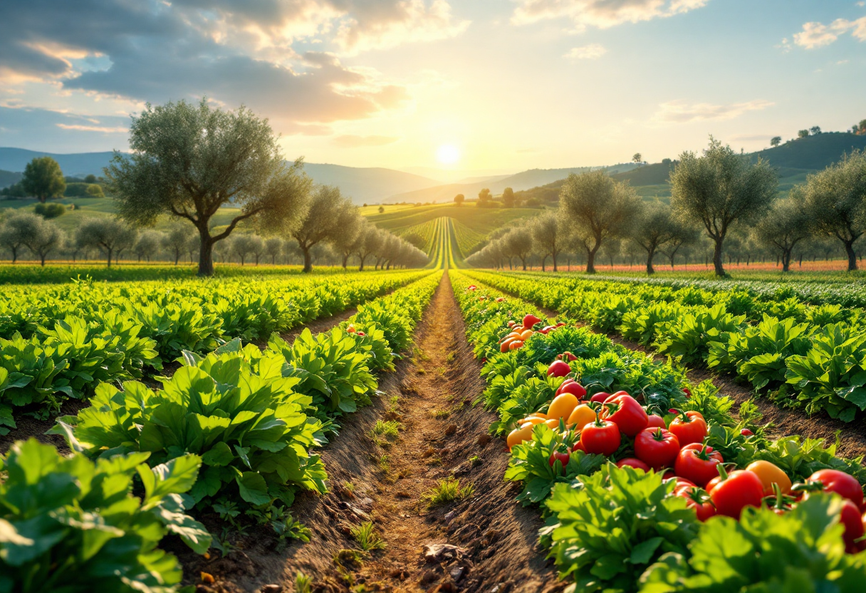 Prodotti freschi dell'azienda agricola Petrella a Roma