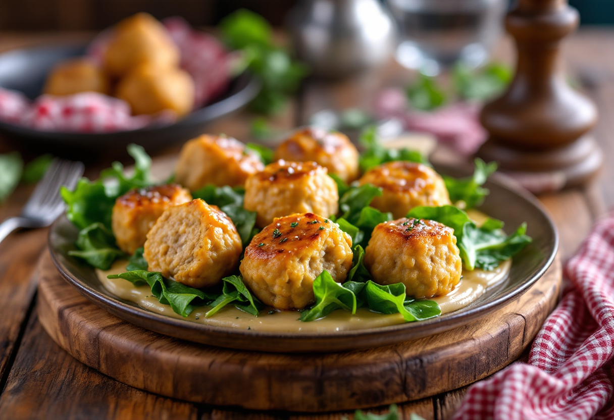 Friciulin con spinaci e formaggio tipico piemontese