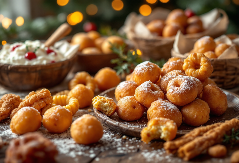 Varietà di fritture natalizie da Nord a Sud Italia