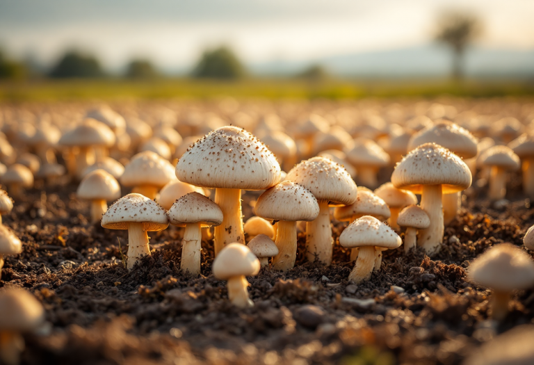 Funghi freschi raccolti in Castiglia-La Mancia