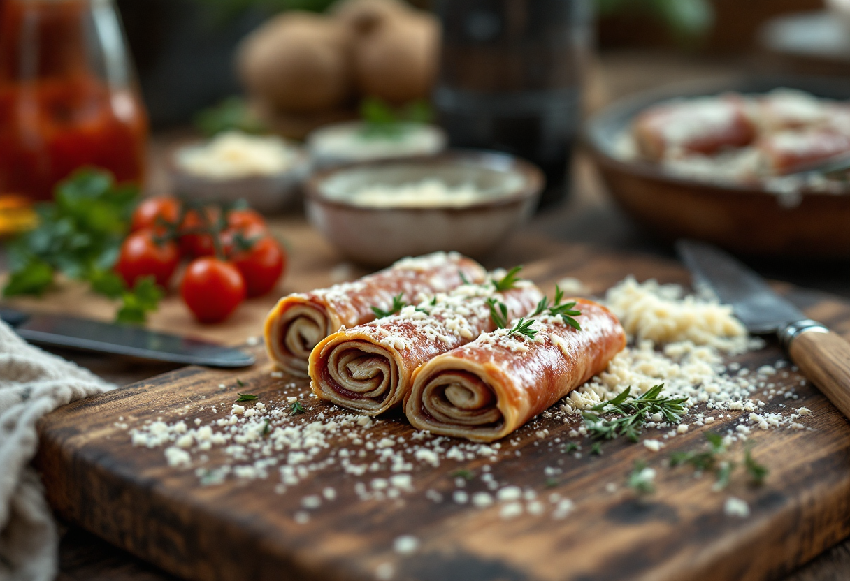 Involtini romani farciti con pecorino romano DOP