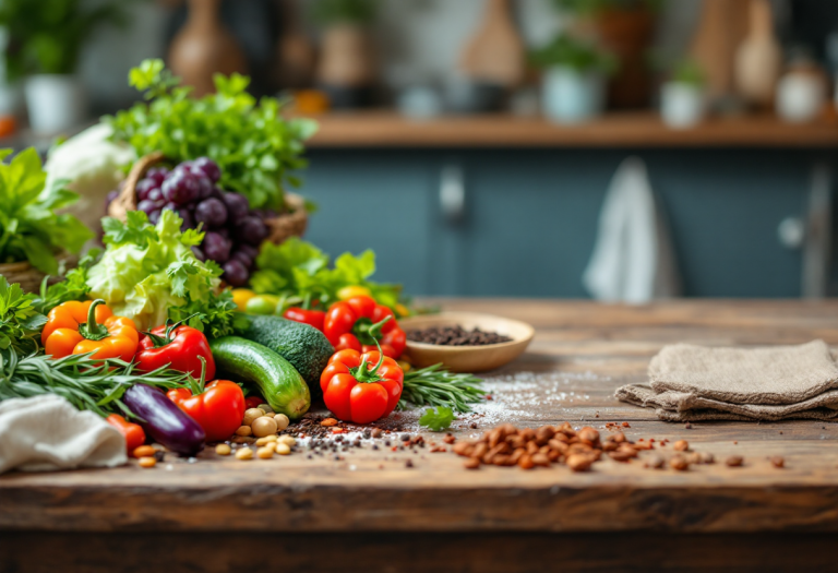 Copertina di un libro di cucina vegetariana con ricette salutari