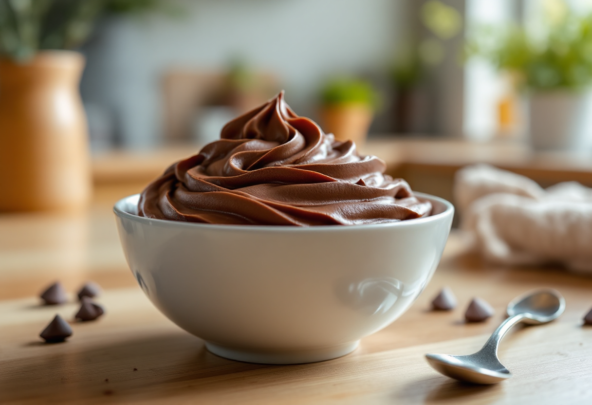 Immagine del Mocha Mousse di Pantone in un elegante dessert