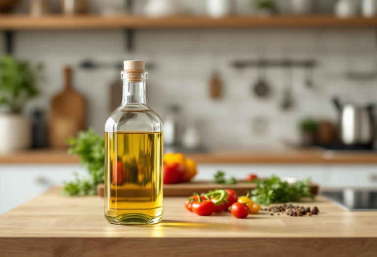 Olio spray utilizzato per cucinare piatti sani