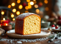 Panettone senza lattosio decorato per le festività natalizie