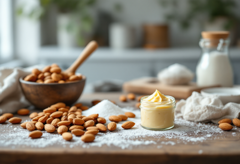 Pasta di mandorle decorata per le festività natalizie