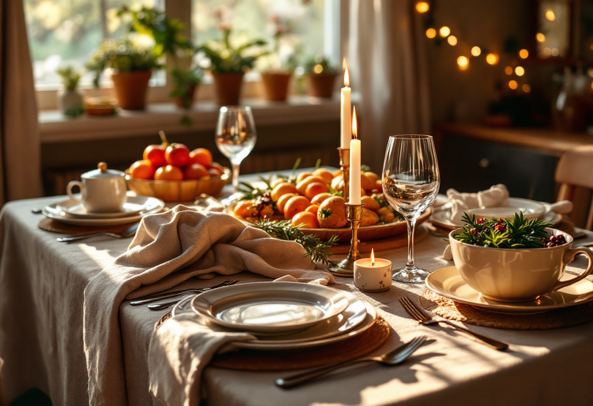 Tradizionale pranzo di Natale a Sassari con piatti tipici