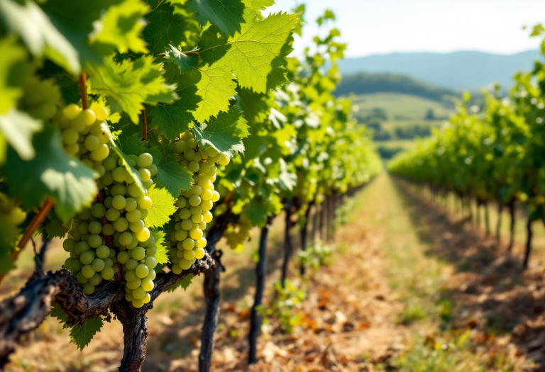 Bottiglie di Prosecco in un vigneto veneto