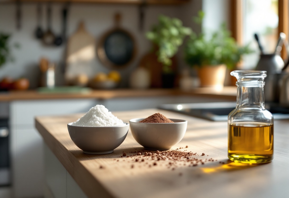 Preparazione del cioccolato vegano in cucina