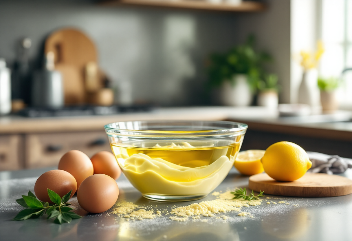 Preparazione della maionese in un minuto