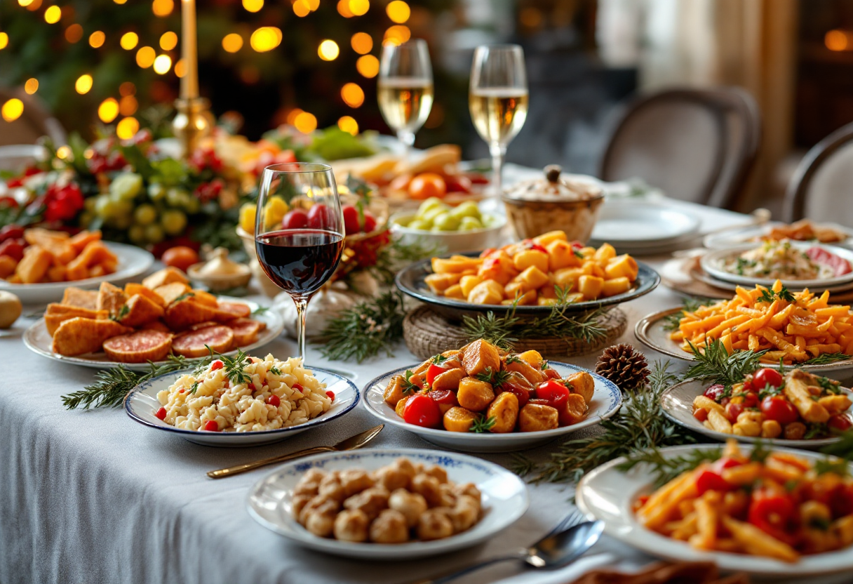 Immagine di un menù di Capodanno con piatti tradizionali