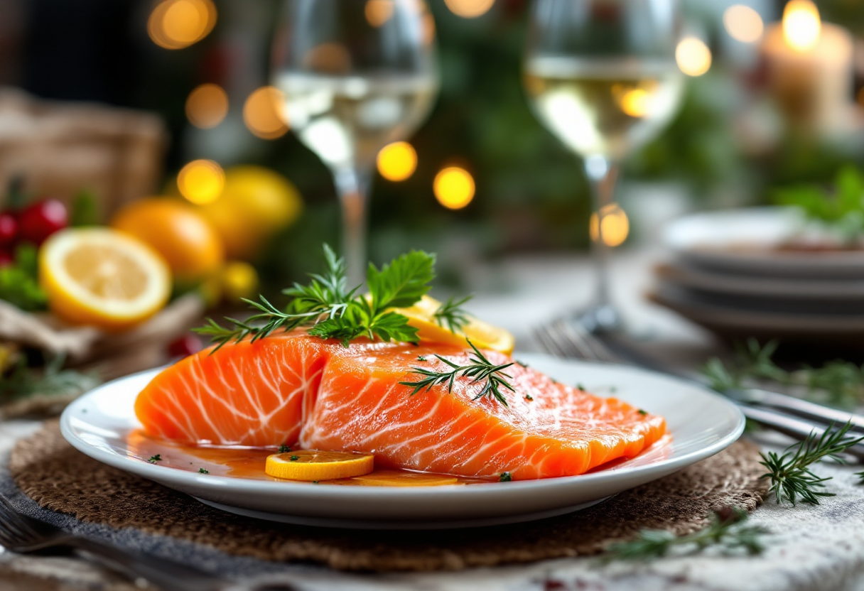 Salmone cucinato in modo originale per le festività