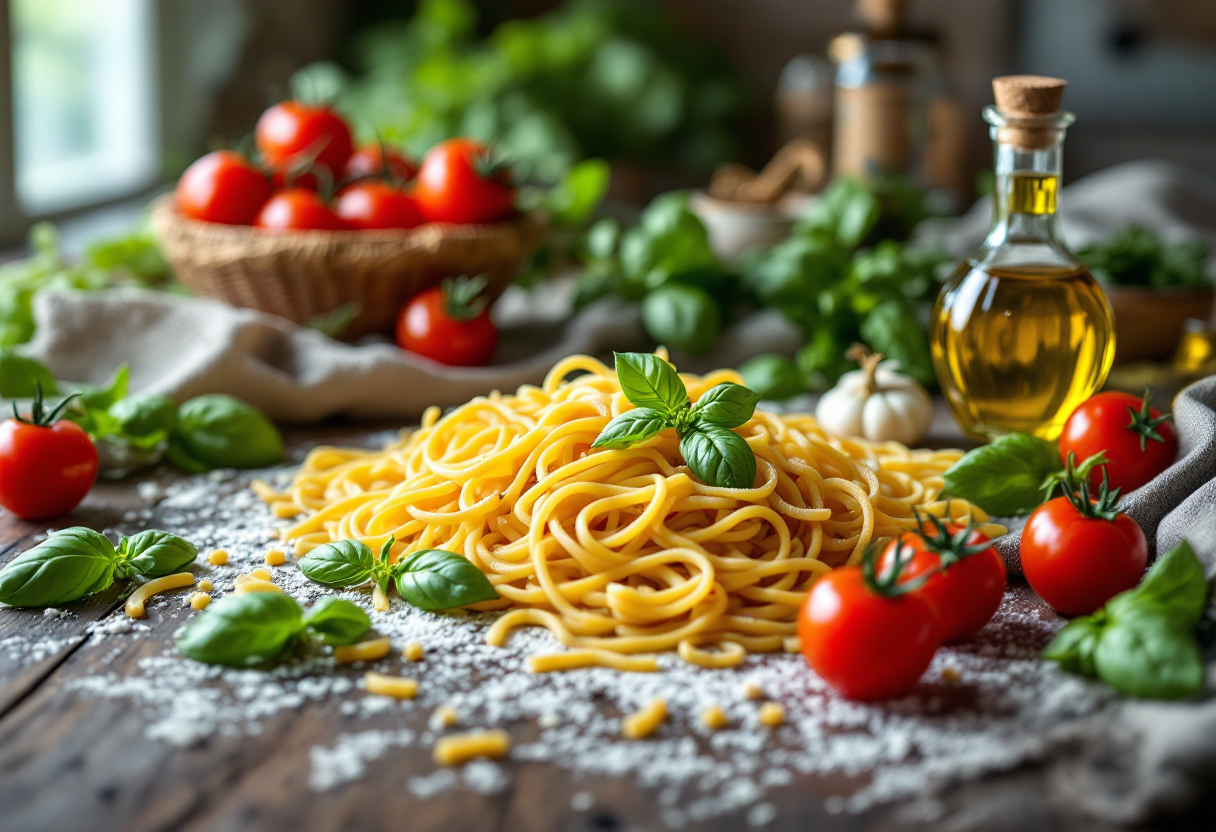 Immagine delle sorelle Ricci mentre cucinano piatti tradizionali