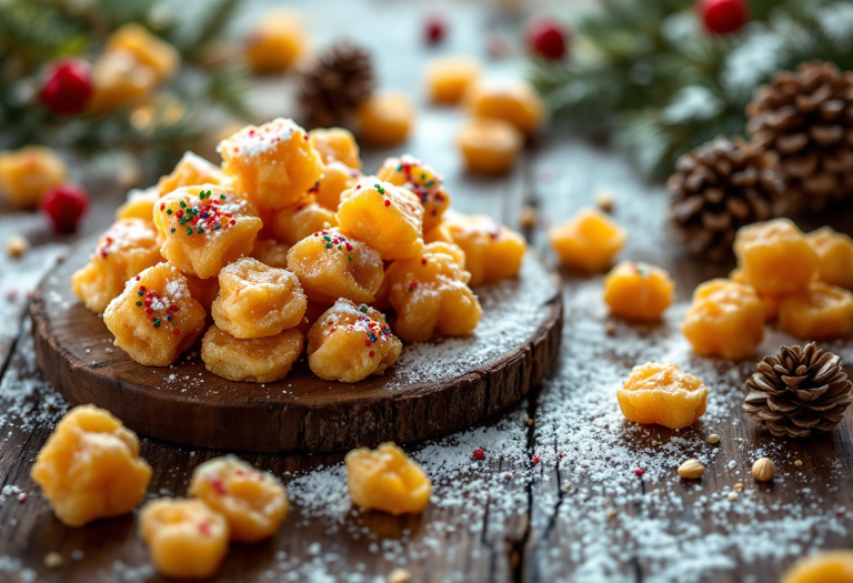 Deliziosi struffoli di Sal De Riso decorati per Natale